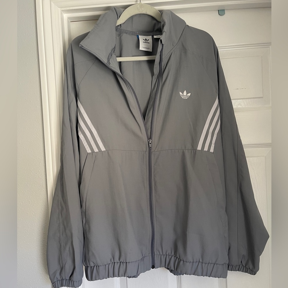 Adidas Classic Gray Zip-Up Jacket